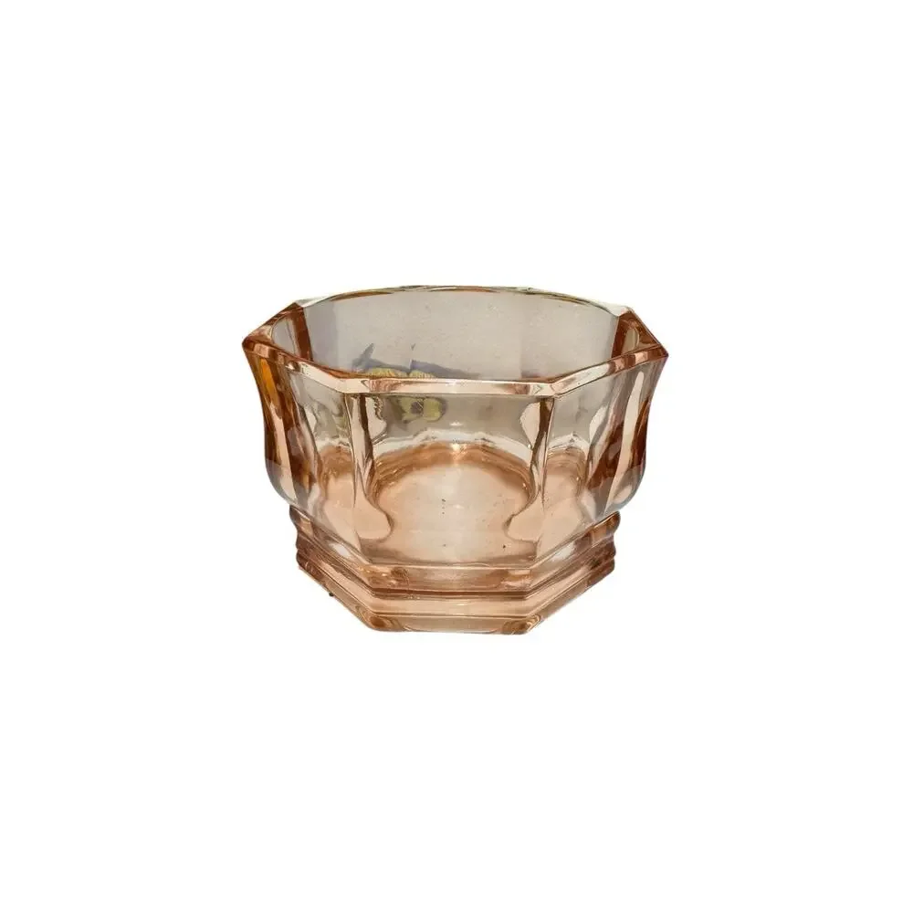 Cambridge Pink Depression Glass Octagonal Bowl Candy Dish Vintage